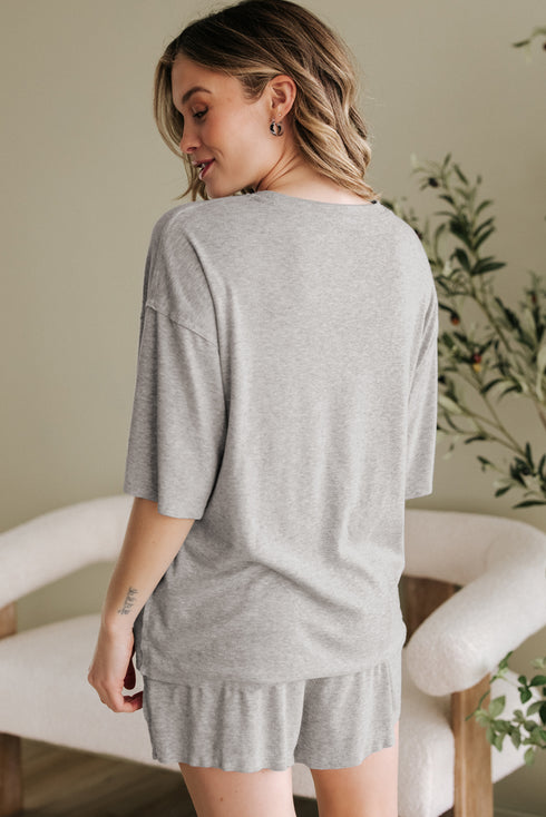 Western Patch Graphic Half Sleeve Tee and Pocket Shorts Set